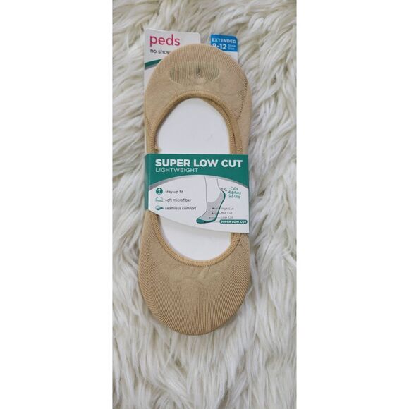 Peds Low-cut Lightweight Microfiber No Show Footie Socks 3 Pairs Nude Women's Sh - Picture 1 of 4